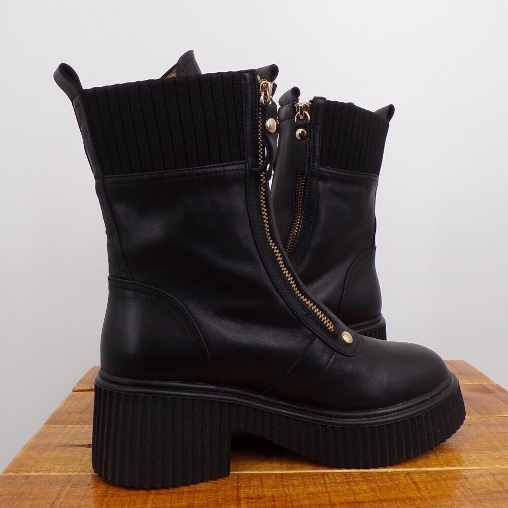Leather Moto Black Boots Belle & Bloom More To Come Women Us 5 - 5.5 Eu 36. Euc — image 7 of 8
